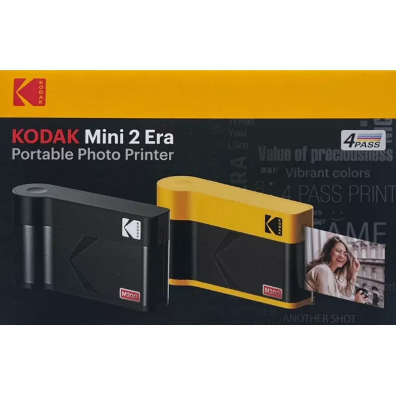 Cámara instantánea Kodak Mini 2 Era negra — cámara instantánea compacta, impresión en color