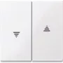 Interruptor de luz Merten 432425 — termoplástico blanco, control por pulsador, de una pieza