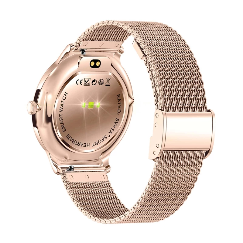 Smartwatch Colmi V89 acero inoxidable oro con Bluetooth y medidor de frecuencia cardíaca
