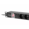 LANBERG PDU-07E-0200-IEC-BK PDU 1U 10A 7 tomas francesas 2m negro