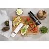 Set de molinillos de sal y pimienta ZWILLING Enfinigy eléctricos, mecanismos de cerámica, blanco y negro, a pilas, molienda ajustable