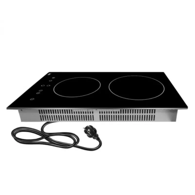 Placa vitrocerámica LIN LC-G3048, empotrable, 4 zonas de cocción, 3000 W, control táctil, superficie de cristal, bloqueo infantil