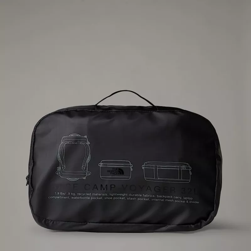 Bolsa de viaje The North Face Base Camp Voyager Duffel 32L - TNF Black/asphalt gris