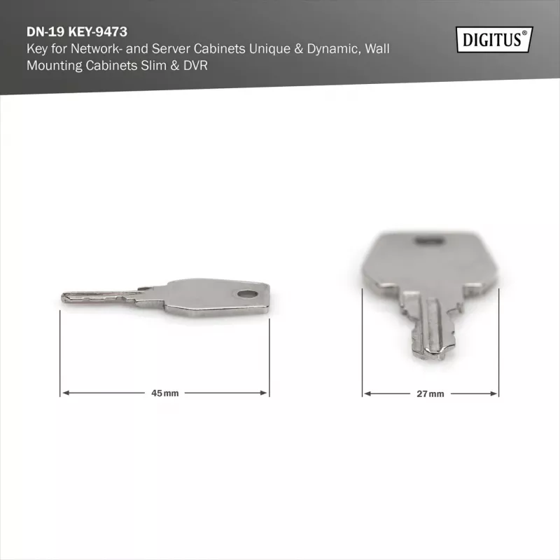 Llave para armarios de red y servidores Digitus DN-19 KEY-9473