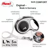 Flexi New COMFORT 8 m negra, correa retráctil gris para perro