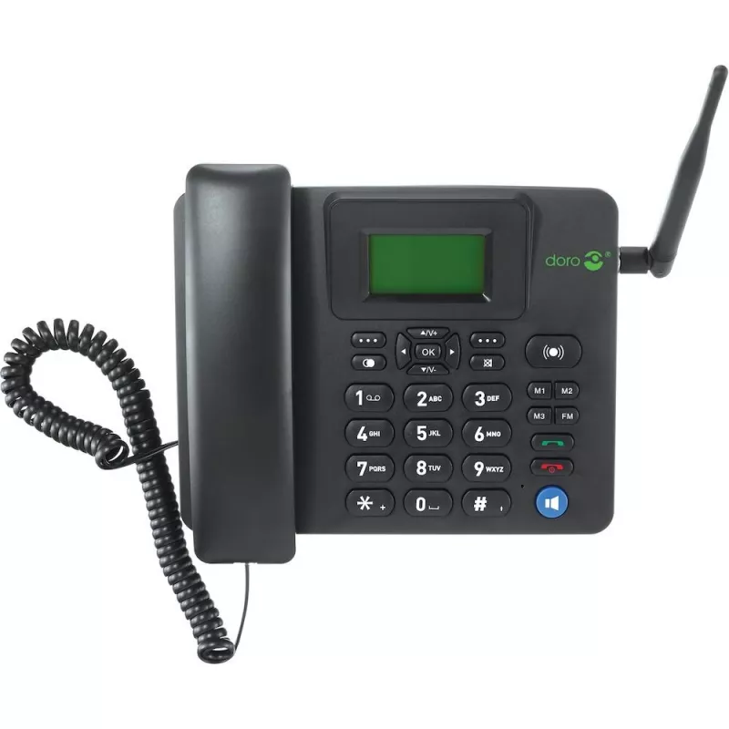 Teléfono IP Doro 4100H Negro Terminal inalámbrico LCD 128x64 500 entradas