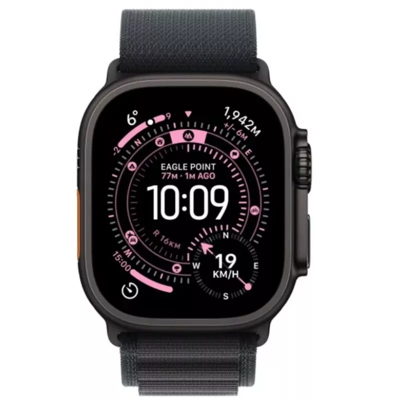 Apple Watch Ultra 3 GPS + Cellular 49mm Caja de titanio negro con Alpine Loop negra mediana