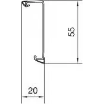 Canaleta de zócalo Hager SL20055219016Oberteil labio blando 20x55