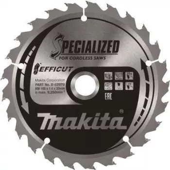Makita Efficut E-12946 Disco de sierra circular, 270 x 30 x 2,15 mm, 24 dientes