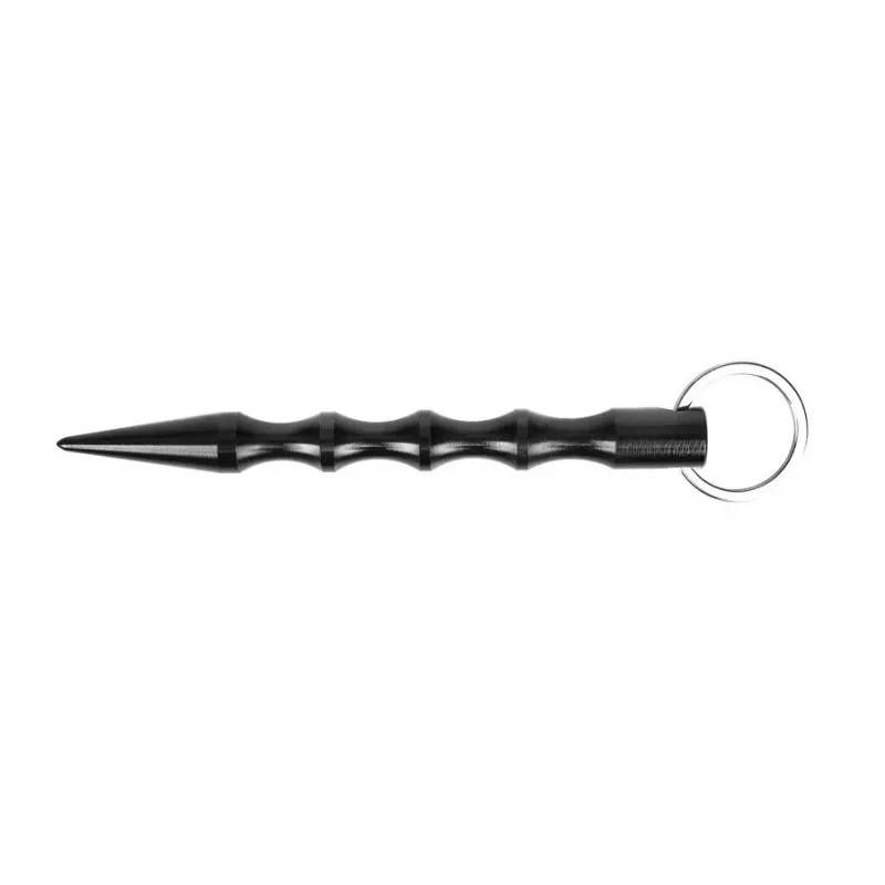 Bolígrafo táctico GUARD YC-008-BL — bolígrafo compacto de duraluminio con rompecristales, 150 mm, 50 g, negro