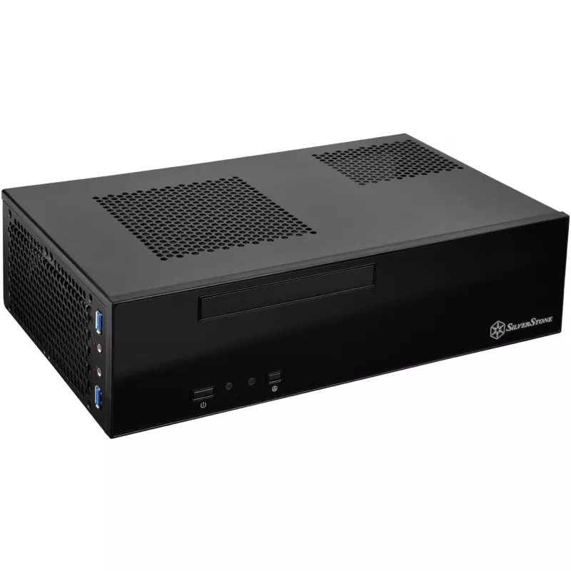 SilverStone MILO ML09 - sobremesa - Mini-ITX - sin fuente de alimentación (SFX12V) - negro - USB/audio (SST-ML09B)