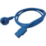 ROLINE - Cable de alimentación - CEE 7/7 (macho) acodado a IEC 60320 C13 recto - AC 250 V - 10 A - 1,8 m - azul - Alemania (19.08.1012)
