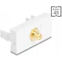 Adaptador DELOCK RP-SMA conector macho a RP-SMA conector hembra blanco, Modelo 90903