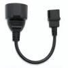 Adaptador de red QOLTEC IEC 320 C14 a enchufe francés, cable de 0,15 m