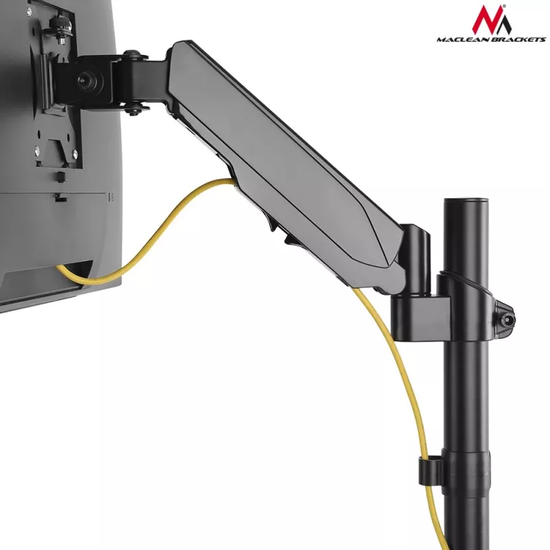 Soporte de monitor de escritorio MACLEAN MC-775 para pantallas de 32 pulgadas (81,3 cm), VESA 75x75–100x100, hasta 8 kg, gris