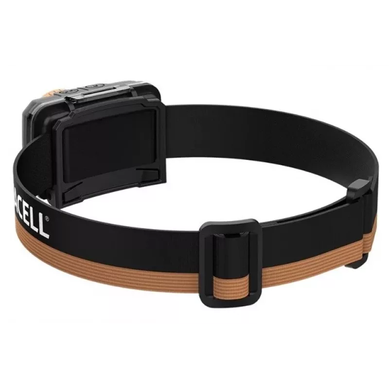 Linterna frontal Duracell DH400 negra, naranja
