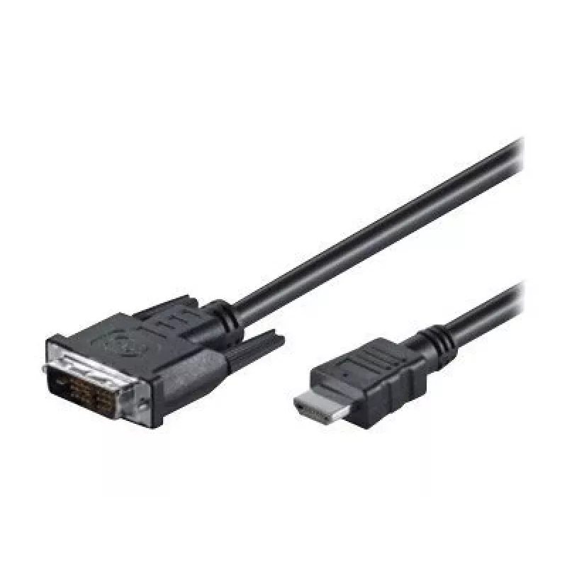 Goobay | Cable DVI-D/HDMI, niquelado | 50580 | Conector macho DVI-D Single-Link (18+1 pines) | Conector macho HDMI (tipo A) | 2 m