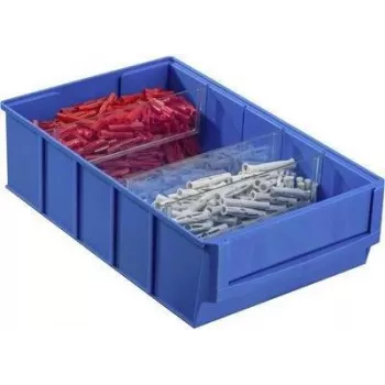 Caja de almacenamiento Allit 456530, organizador de plástico, 185×300×81 mm, azul