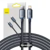 Cable para móvil Baseus CAJY000301 gris 2 m USB-C Lightning