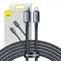 Baseus Crystal Shine CAJY000301 Cable USB-C a Lightning, 20 W PD, 2 m, Negro