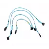 Cable SATA Supermicro CBL-0186L 4x redondo 0,56 m, SATA I, conector macho–macho recto, negro/azul/blanco
