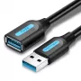Cable de extensión USB 3.0 Vention CBHBH 2 m — USB-A macho a USB-A hembra, 5 Gbit/s, negro
