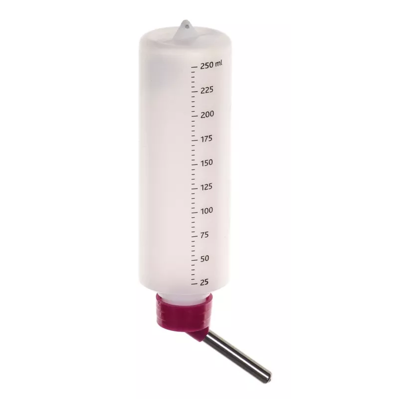 Biberón de plástico Trixie 0,25 L — bebedero para cobayas, plástico, 201–499 g
