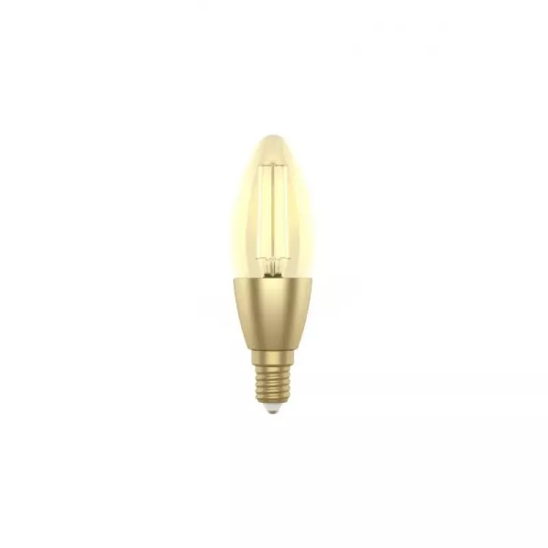 WOOX R5141 Bombilla LED filamento Smart Candle C37, Wi-Fi, E14, 4,9W, 470 lm, blanco cálido 2700K