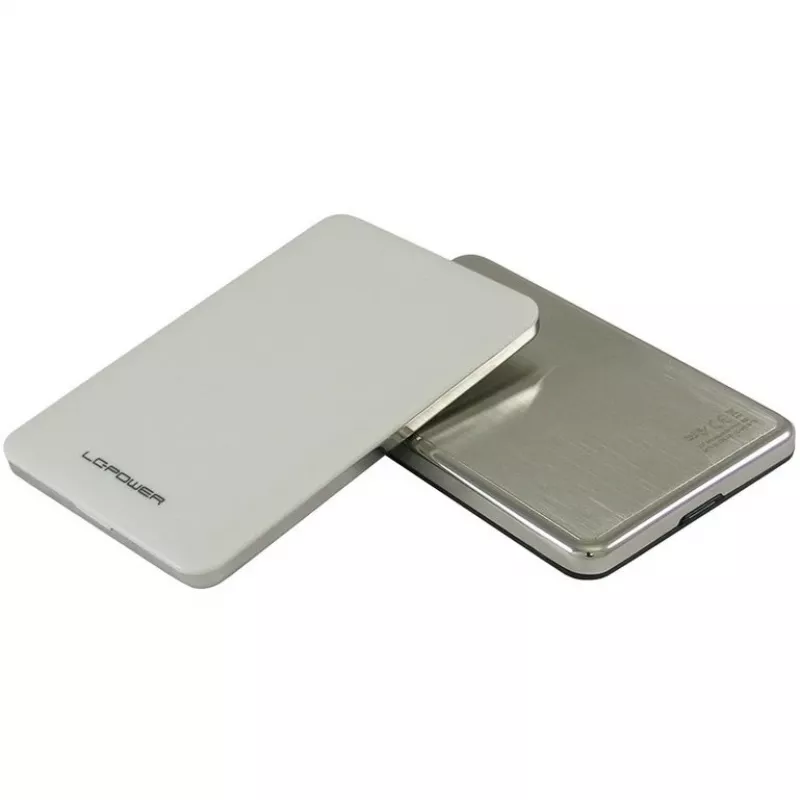 LC-Power LC-25U3-7W, solo carcasa 2.5, USB 3.0, blanco, para SATA HDD/SSD (LC-25U3-7W)
