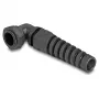 Prensaestopas DeLOCK 90° acodado PG13.5 negro alivio de tracción