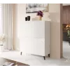Estantería Cama Meble ABETO 100,5 x 40 x 121,5 cm blanco/blanco brillante, armario de pared de suelo