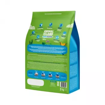 Pienso seco para perros animal island Super Salmon — adulto, sin cereales, 3 kg, 32 % proteína, 16 % grasa