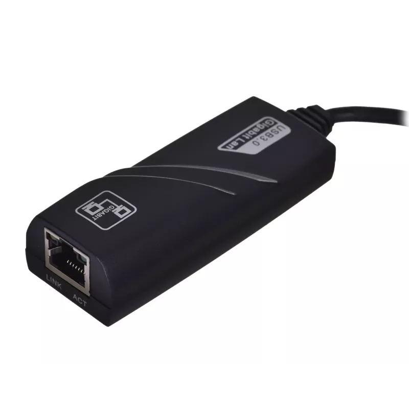 Adaptador USB 3.0 a Gigabit Ethernet Akyga AK-AD-31, RJ45, cable de 15 cm, negro