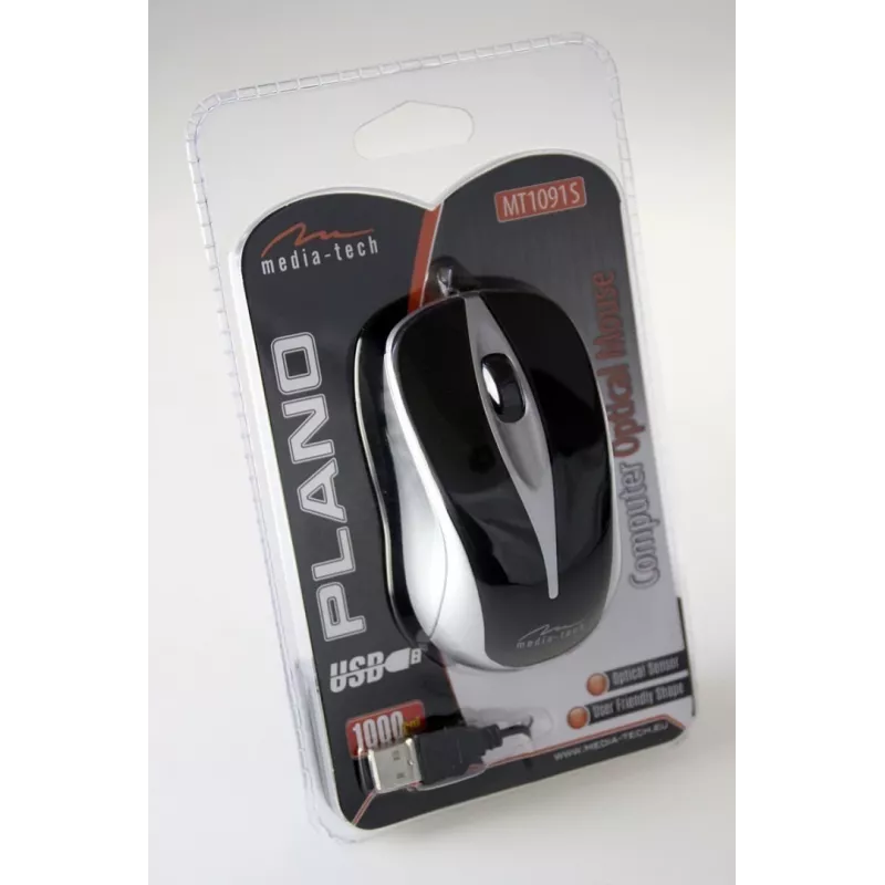 Media-Tech Plano USB óptico (plateado)