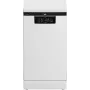 Lavavajillas independiente BEKO BDFS26120WQ, clase de eficiencia energética E, ancho 45 cm, 6 programas, motor inverter, tercer cajón, blanco
