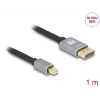 DeLOCK cable Mini DisplayPort a DisplayPort 8K 60 Hz 1 m gris metal sin bloqueo