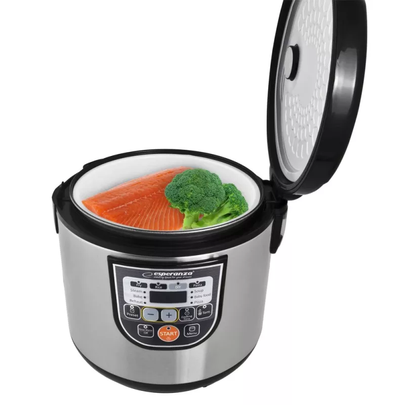 Olla multifunción ESPERANZA EKG011, capacidad 5 L, 860 W, negro/acero inoxidable