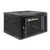 Qoltec 54465 armario rack de pared de 19 pulgadas 6U, 600 x 370 x 600 mm, puerta de vidrio templado, acero SPCC