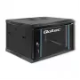 Qoltec 54465 armario rack de pared de 19 pulgadas 6U, 600 x 370 x 600 mm, puerta de vidrio templado, acero SPCC