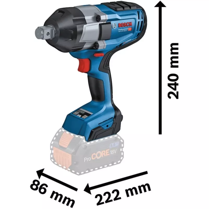 Bosch GDS 18V-1050 H 1750 rpm Negro, azul, rojo