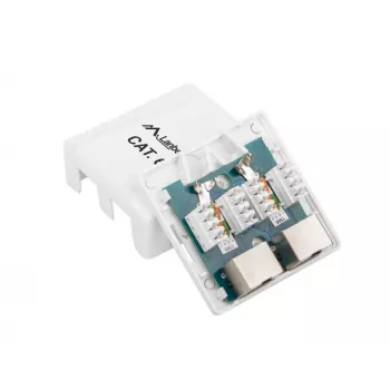 Lanberg OS6-0002-W adaptador de interfaz/género de cable 2 X RJ-45 Blanco (OS6-0002-W)