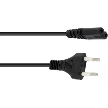 Cable de alimentación Omnitronic 1,5 m, IEC C13 a Schuko, negro