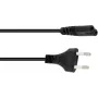 Cable de alimentación Omnitronic 1,5 m, IEC C13 a Schuko, negro