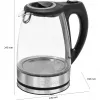 Hervidor de agua CLATRONIC WKS 3744 G — 1,7 L, 2200 W, acero inoxidable/plástico, indicador de nivel de agua