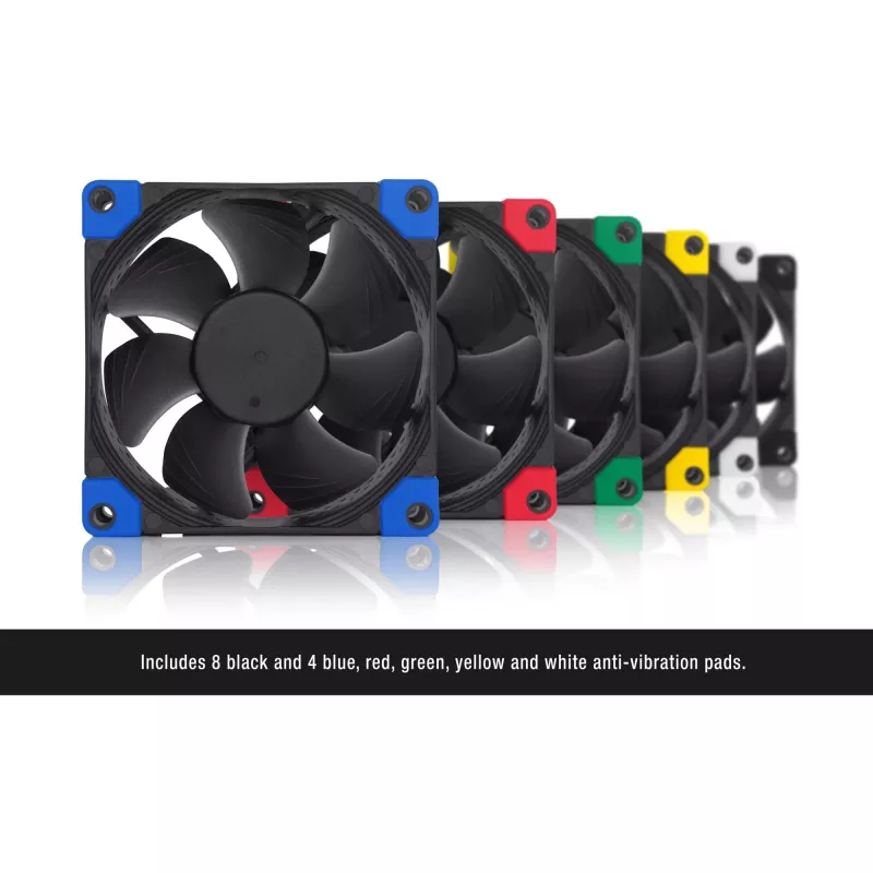 Noctua NF-A8 PWM chromax.black.swap NF-A8 PWM CH.BK.S ventilador de caja, 80 mm, 80x80x25 mm, 450–2200 rpm, negro