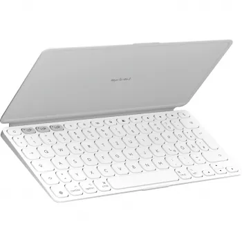 Logitech Keys-To-Go 2 teclado inalámbrico para iPad, iPhone, Mac y Apple TV, distribución alemana, gris claro