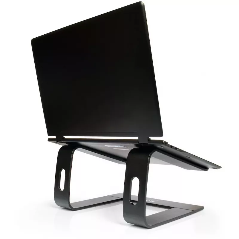 Soporte para portátil Port Designs 901103 — Aluminio y Negro, para portátiles hasta 15,6 pulgadas, ancho 260 mm, profundidad 145 mm, altura 225 mm