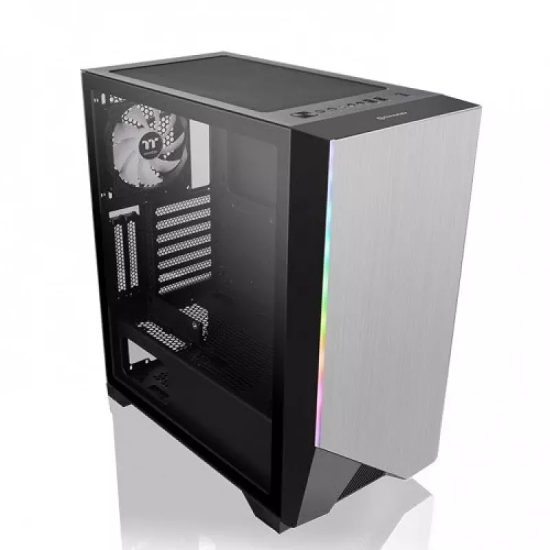 Caja de PC Thermaltake H550 TG ARGB Midi-Tower negra, gris