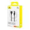 Cable de carga rápida USB A a USB C Baseus Gem 2 m 100 W negro