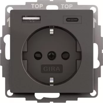 gira Fuente de alimentación USB SCHUKO 2f System 55 Modelo 245928